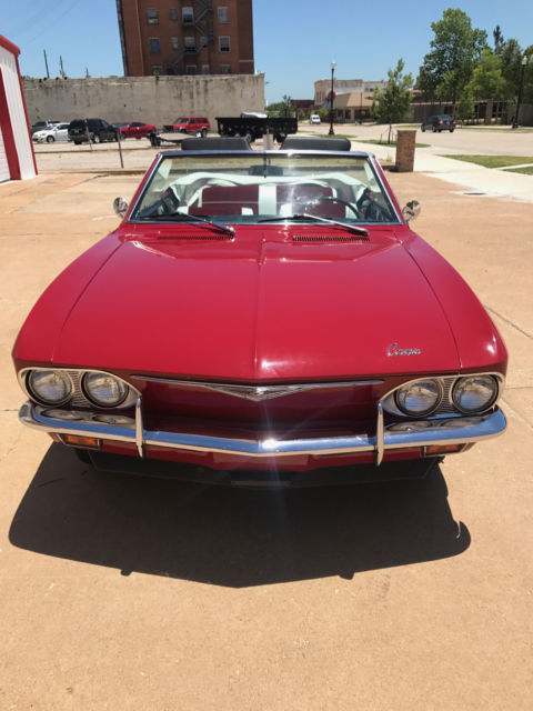 1965 Red Chevrolet Corvair Convertible
