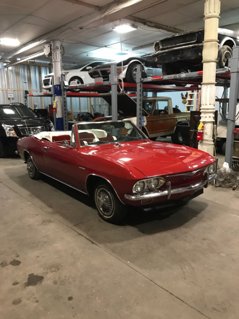 1965 Red Chevrolet Corvair Convertible