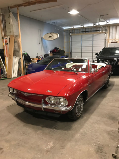 1965 Red Chevrolet Corvair Convertible