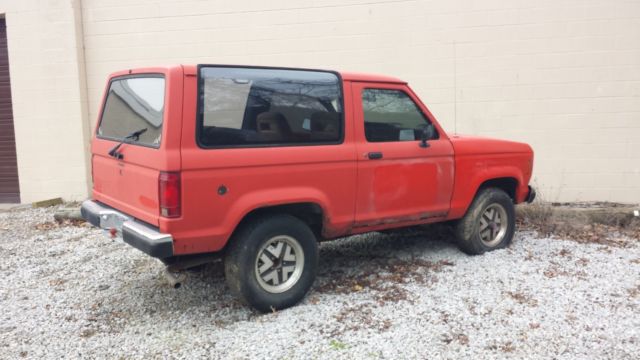 1986 Red Ford Bronco SUV