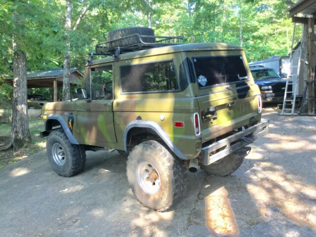 1972 custom army camo  flat clear coat Ford Bronco early bronco