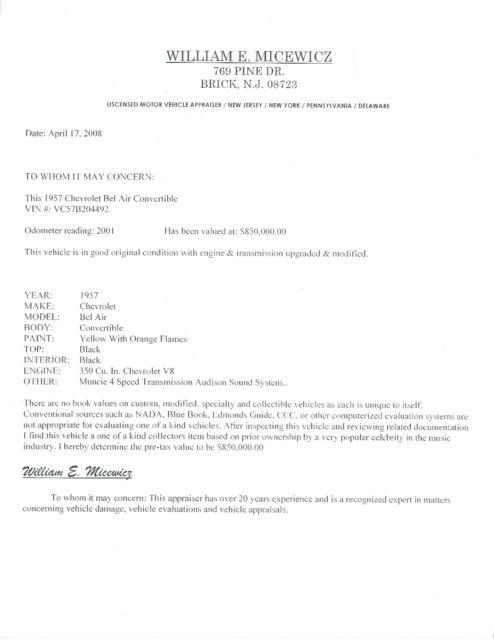 1957 Yellow Chevrolet Bel Air/150/210