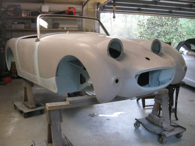 1960 Light Blue Austin Healey Sprite Convertible