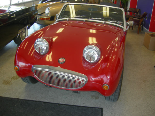 1973 red Austin Healey Sprite convertible