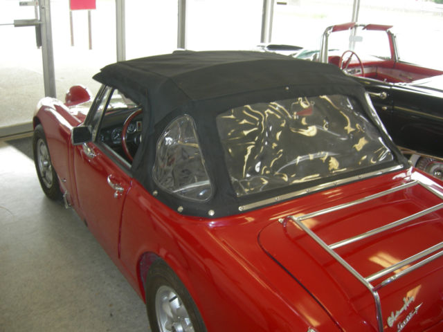 1973 red Austin Healey Sprite convertible