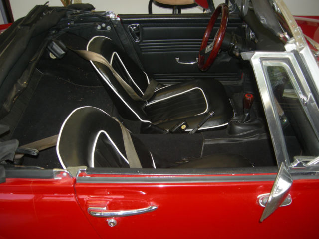 1973 red Austin Healey Sprite convertible