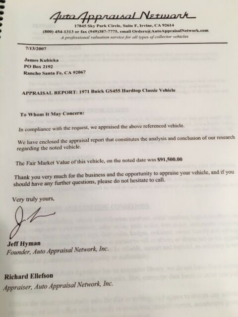 1971 Artic White Buick Grand Sport Coupe