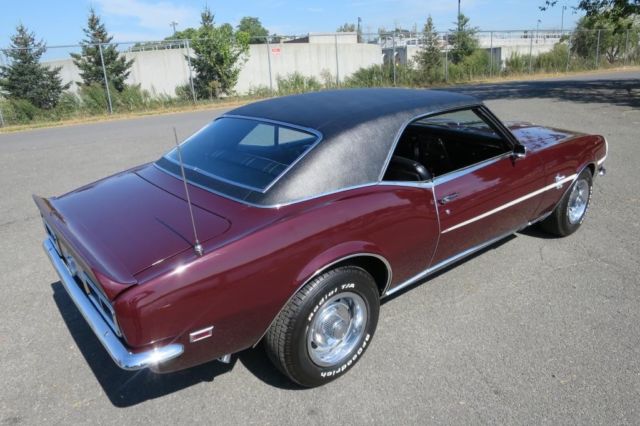 1968 Burgundy Chevrolet Camaro Coupe