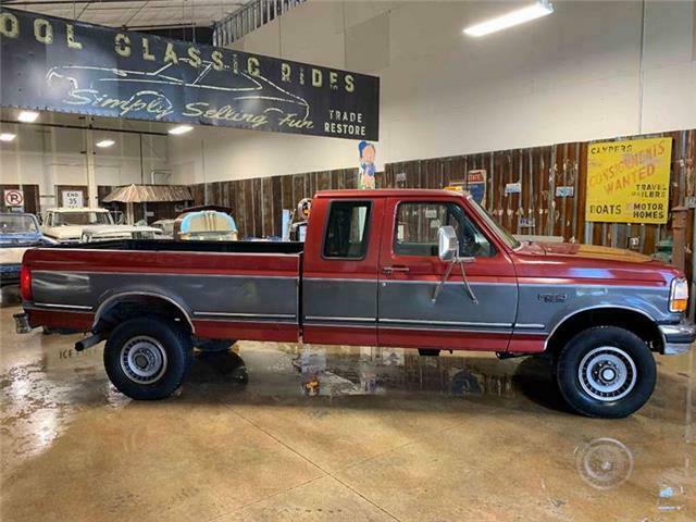 1993 Burgundy Ford F-250 Pickup Truck