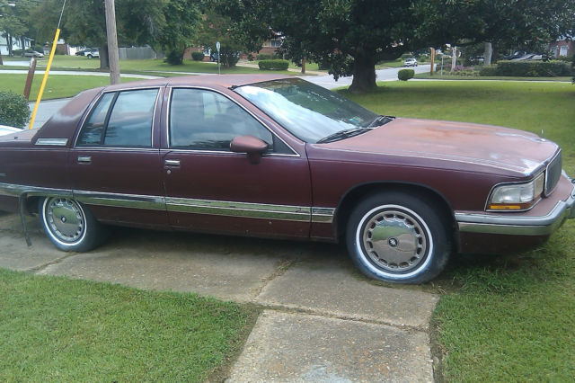 1992 Burgundy Buick Roadmaster Sedan