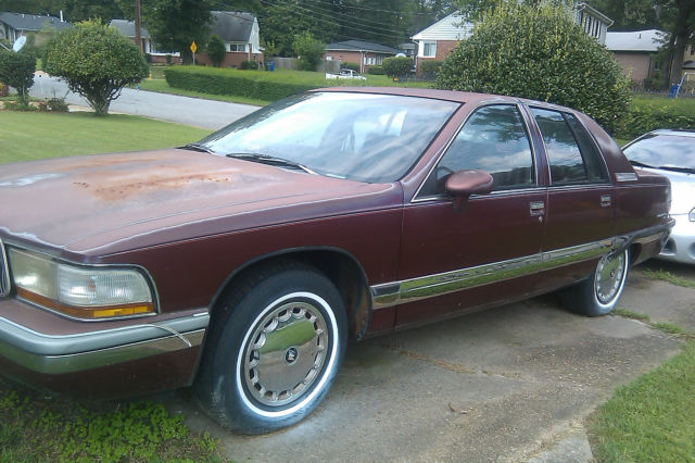 1992 Burgundy Buick Roadmaster Sedan