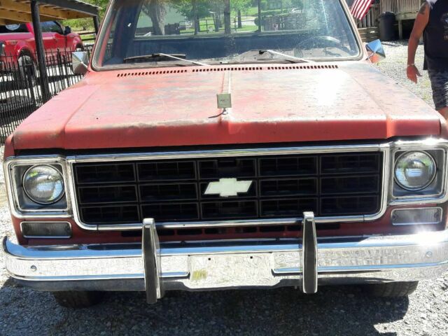 1977 Red Chevrolet C-10 Short Bed