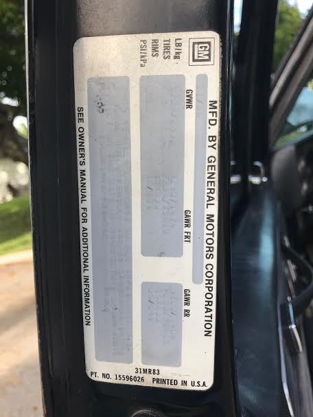 1987 Black Chevrolet C-10 Pickup