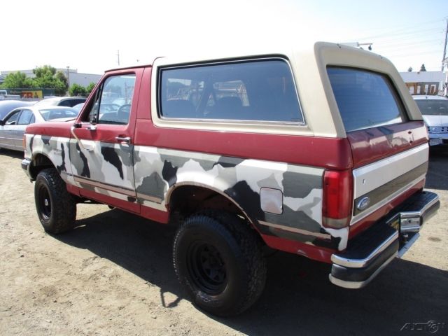 1989 Red Ford Bronco