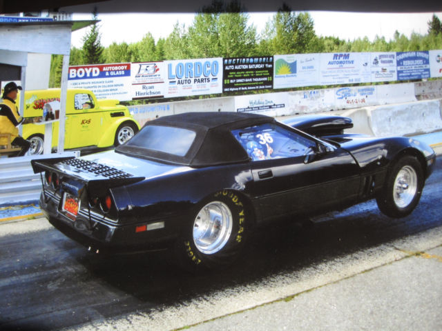 1985 Black Chevrolet Corvette Convertible