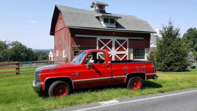 1983 Red Chevrolet C-10 Standard Cab Pickup