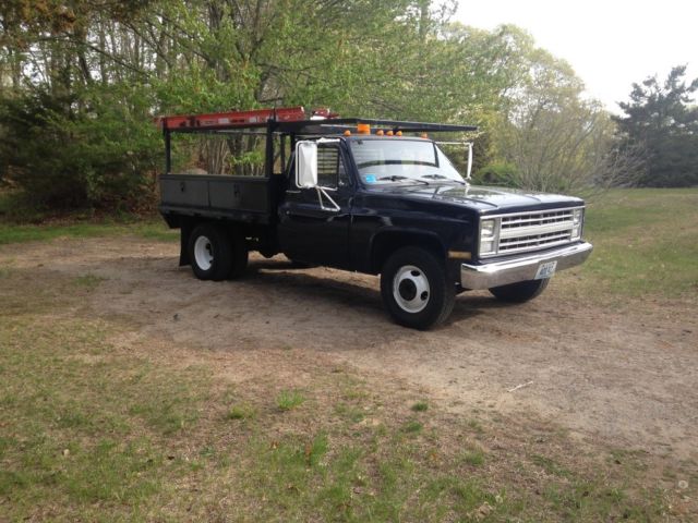1985 Blue Chevrolet C/K Pickup 3500 Utility body slab