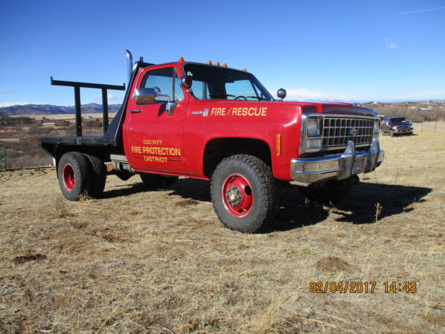 1980 Red Chevrolet Other Pickups Cab with New Flat bed