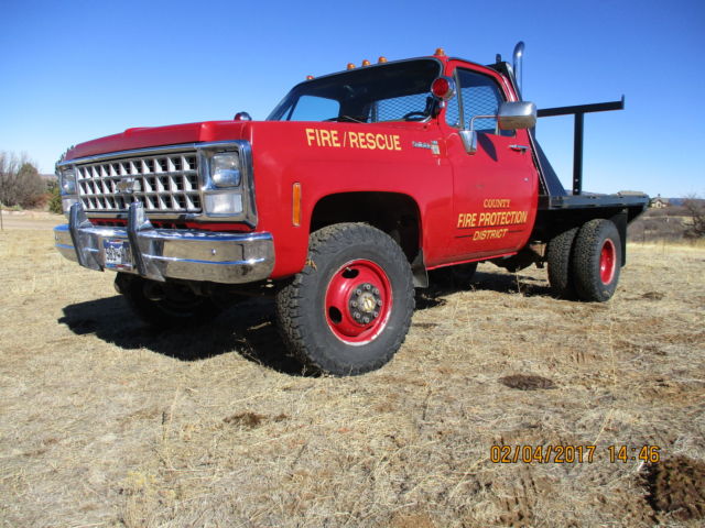 1980 Red Chevrolet Other Pickups Cab with New Flat bed