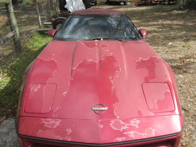 1986 Burgundy Chevrolet Corvette Coupe
