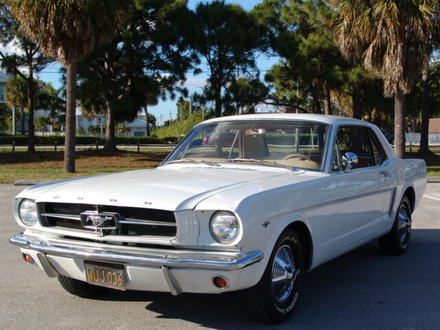 1965 White Ford Mustang Coupe