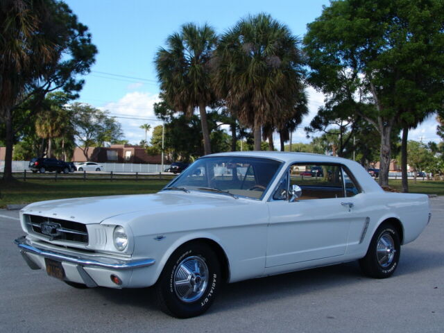 1965 White Ford Mustang Coupe