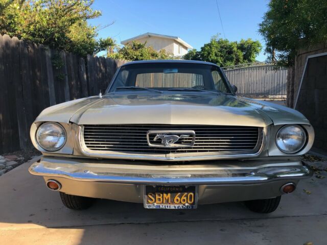 1966 beige Ford Mustang Coupe