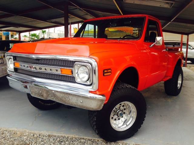 1969 Orange Chevrolet Cheyenne Crew Cab Pickup