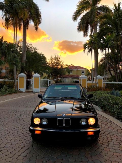 1991 Black BMW 3-Series Convertible
