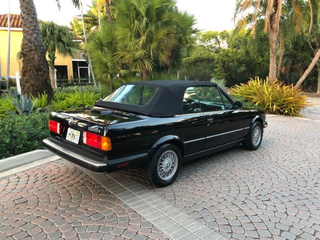 1991 Black BMW 3-Series Convertible