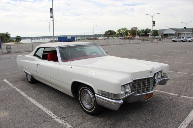 1969 White Cadillac DeVille Convertible