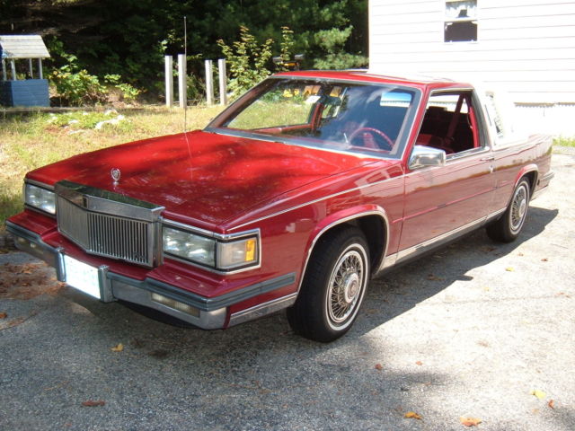 1988 Red Cadillac DeVille Coupe