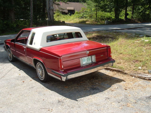 1988 Red Cadillac DeVille Coupe