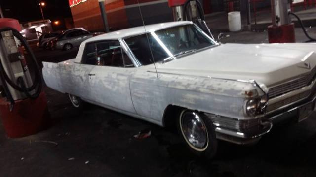 1964 White Cadillac DeVille Coupe