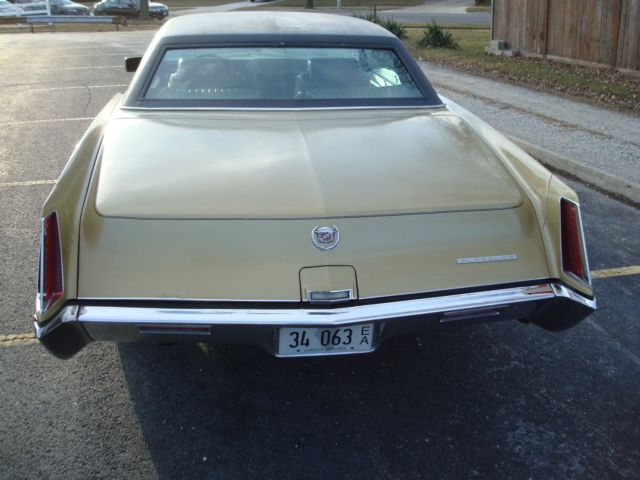 1969 Gold Cadillac Eldorado Coupe