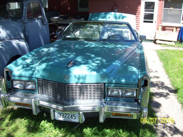 1976 Green Cadillac Eldorado Convertible