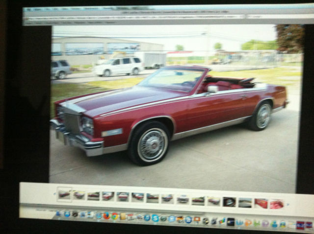 1984 Burgundy Cadillac Eldorado Convertible