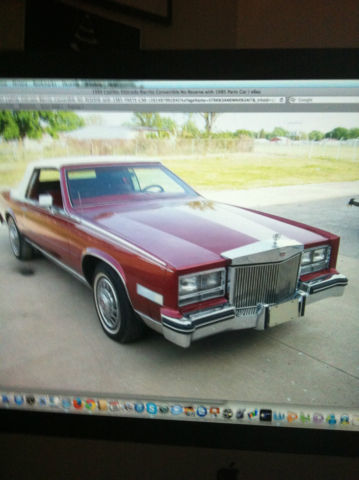 1984 Burgundy Cadillac Eldorado Convertible