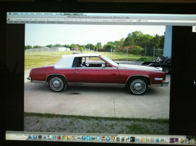 1984 Burgundy Cadillac Eldorado Convertible