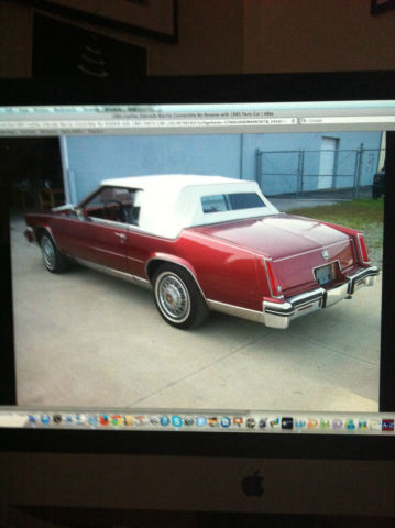 1984 Burgundy Cadillac Eldorado Convertible