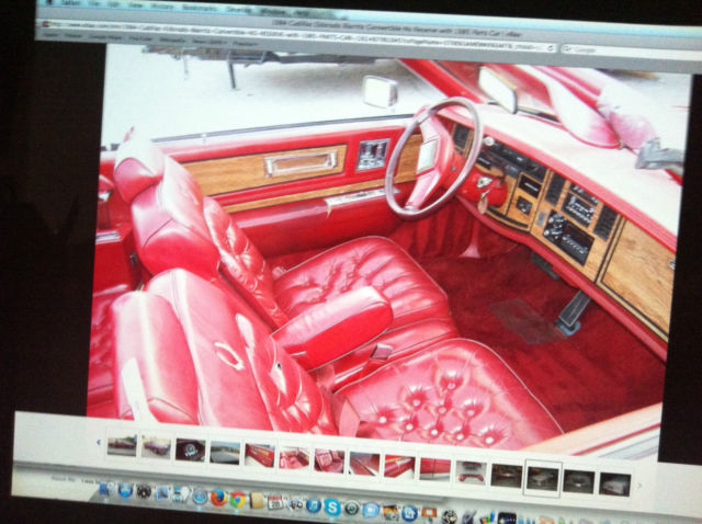 1984 Burgundy Cadillac Eldorado Convertible