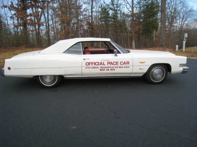 1973 White Cadillac Eldorado Convertible