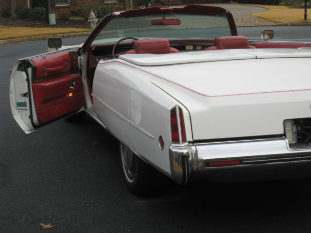 1973 White Cadillac Eldorado Convertible