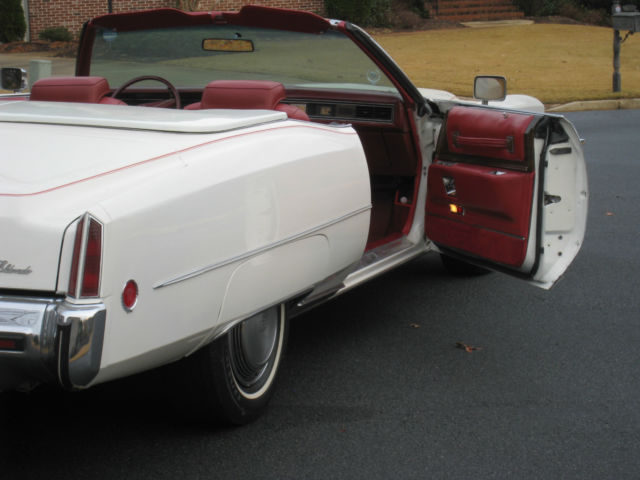 1973 White Cadillac Eldorado Convertible