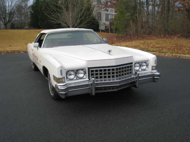 1973 White Cadillac Eldorado Convertible