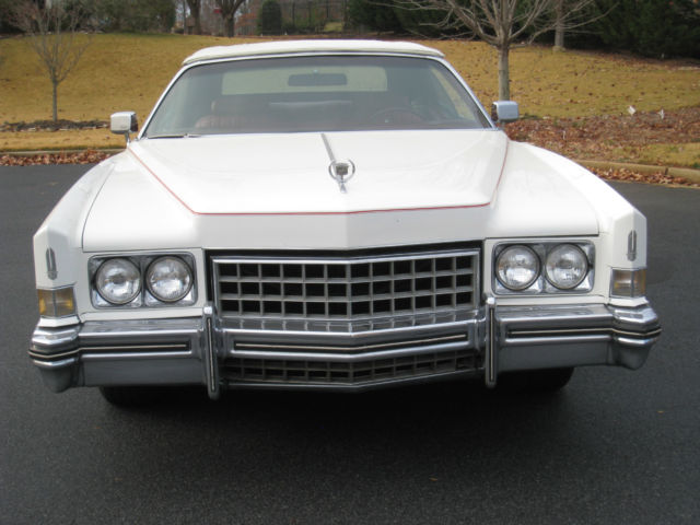 1973 White Cadillac Eldorado Convertible