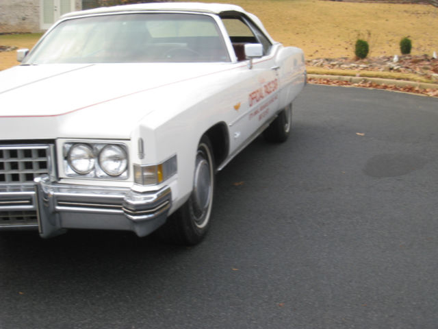 1973 White Cadillac Eldorado Convertible