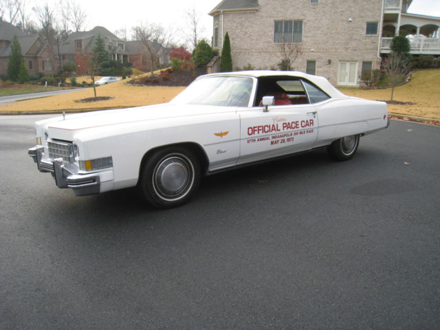 1973 White Cadillac Eldorado Convertible