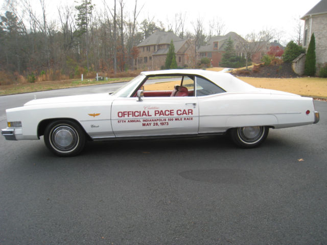 1973 White Cadillac Eldorado Convertible