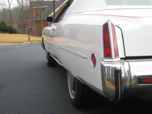 1973 White Cadillac Eldorado Convertible